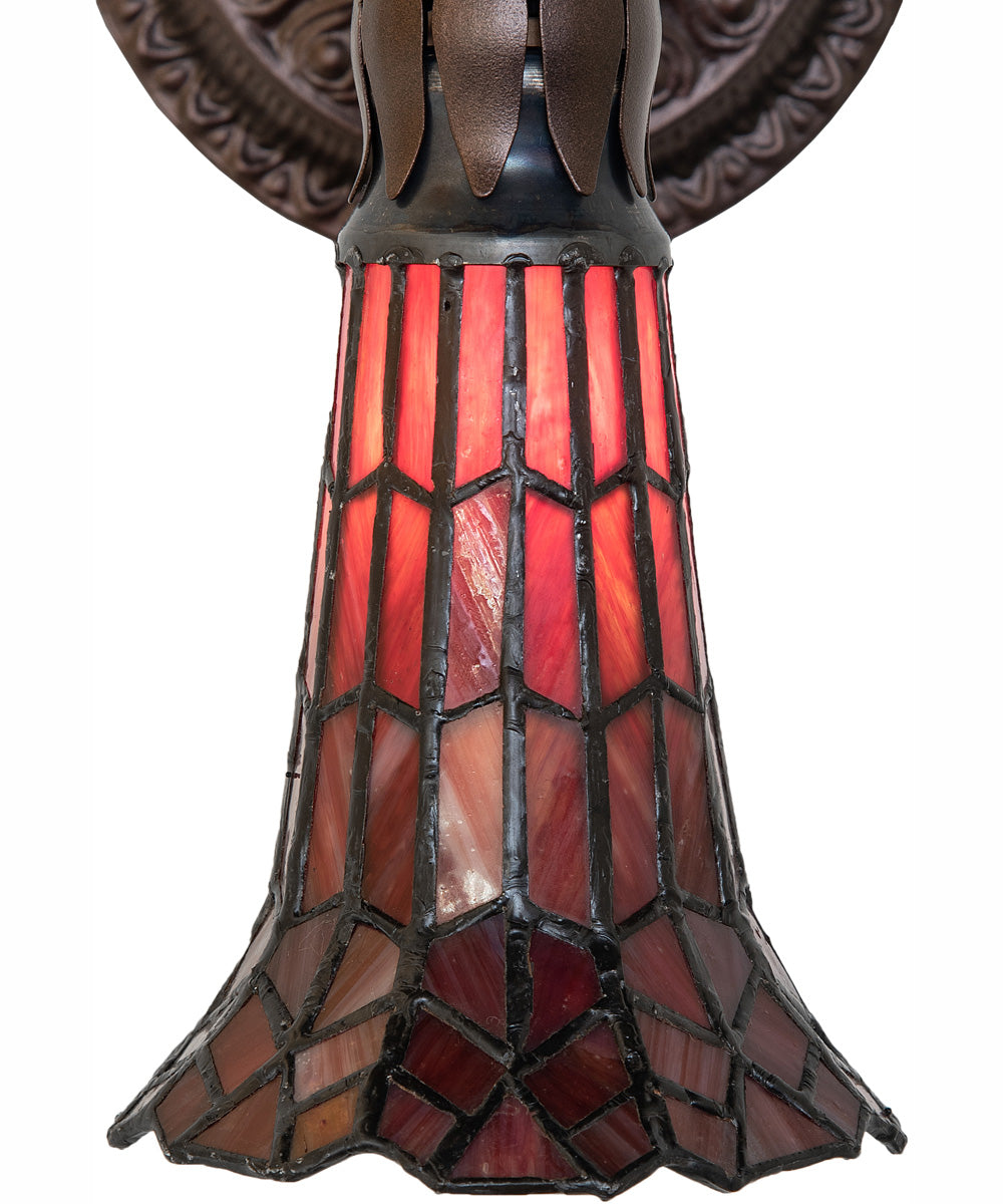 5.5" Wide Stained Glass Pond Lily Wall Sconce