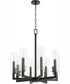 Harbin 8-light Chandelier Textured Black