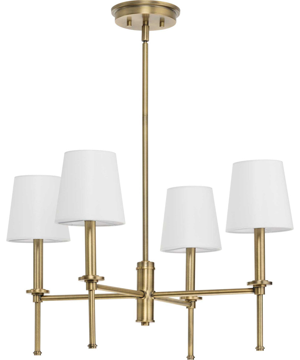 Elara 4-Light New Traditional  Chandelier Light Vintage Brass