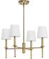 Elara 4-Light New Traditional  Chandelier Light Vintage Brass