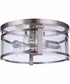 Elliot 3-Light Flush Mount Brushed Polished Nickel