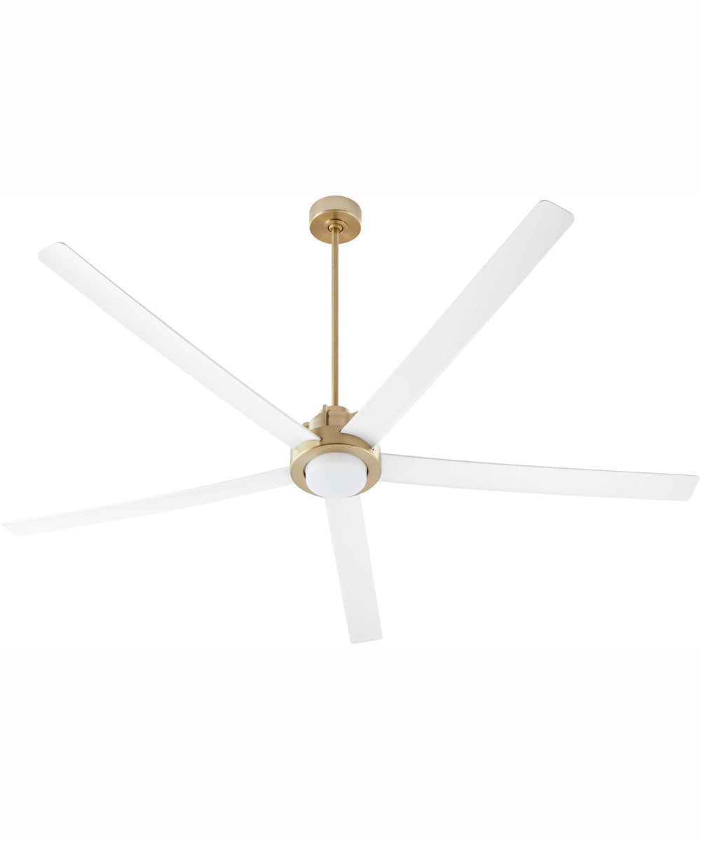 80" Revel Patio Ceiling Fan Aged Brass w/ Studio White