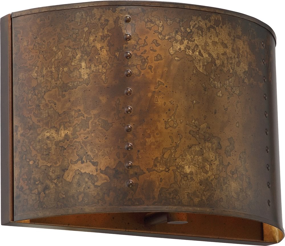 12"W Kettle 1-Light Vanity & Wall Weathered Brass
