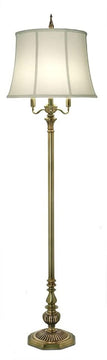 67"H Antique Brass Signature by Stiffel Floor Lamp, 3-Way