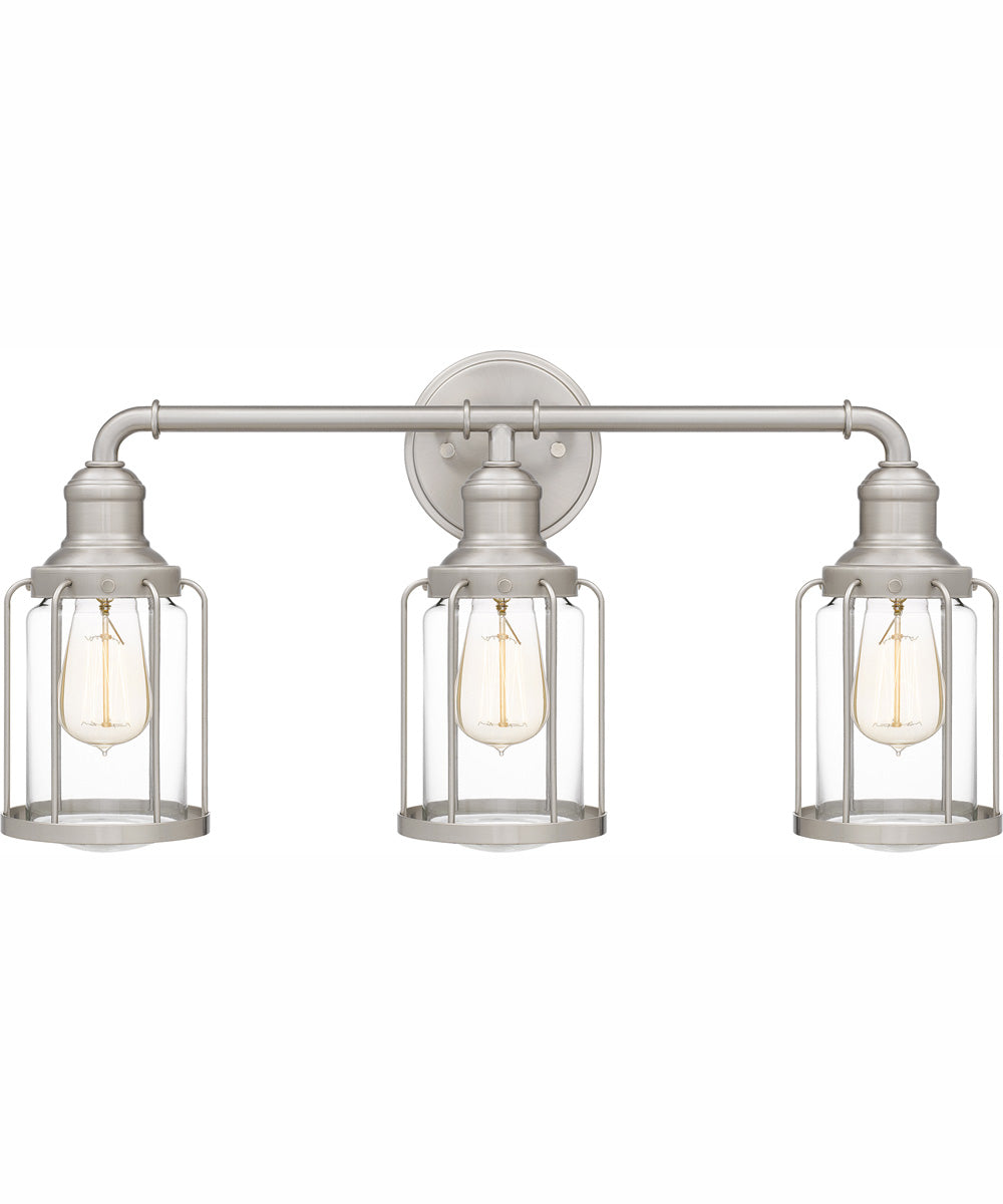 Ludlow Large 3-light Bath Light Brushed Nickel
