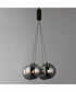 Burst 4-Light LED Pendant - Smoke Black