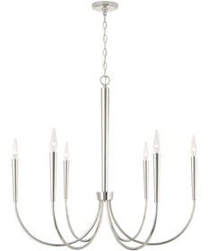 Holden 6-Light Chandelier Polished Nickel