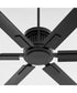 120" Zeus Patio Ceiling Fan Matte Black