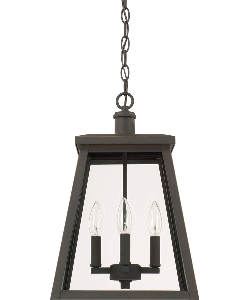 Belmore 4-Light Outdoor Hanging Rain or Shine - Oiled Bronze with Clear Glass