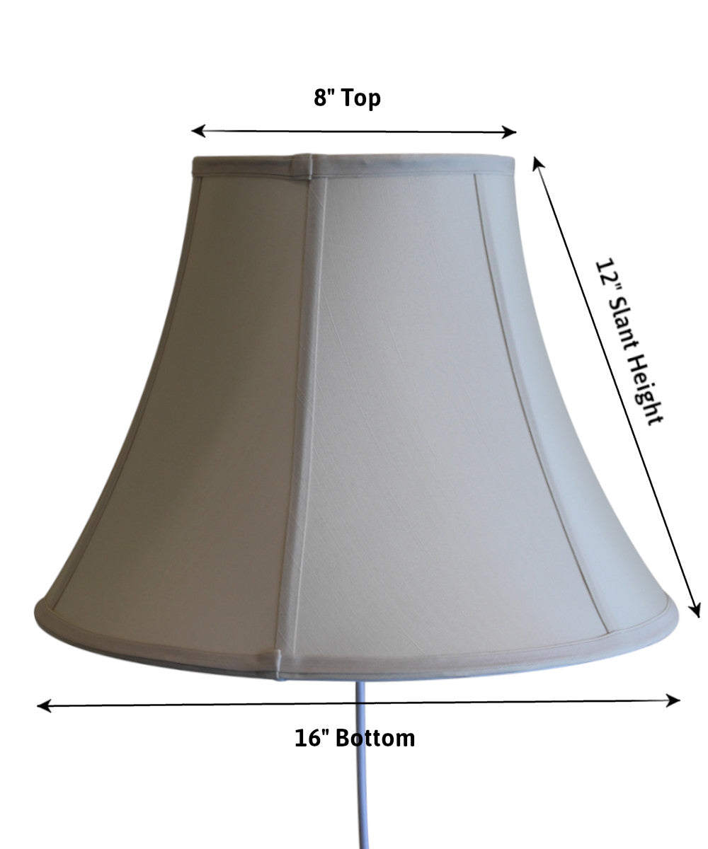 16"W Floating Shade Plug-In Wall Light Egg Shell Shantung