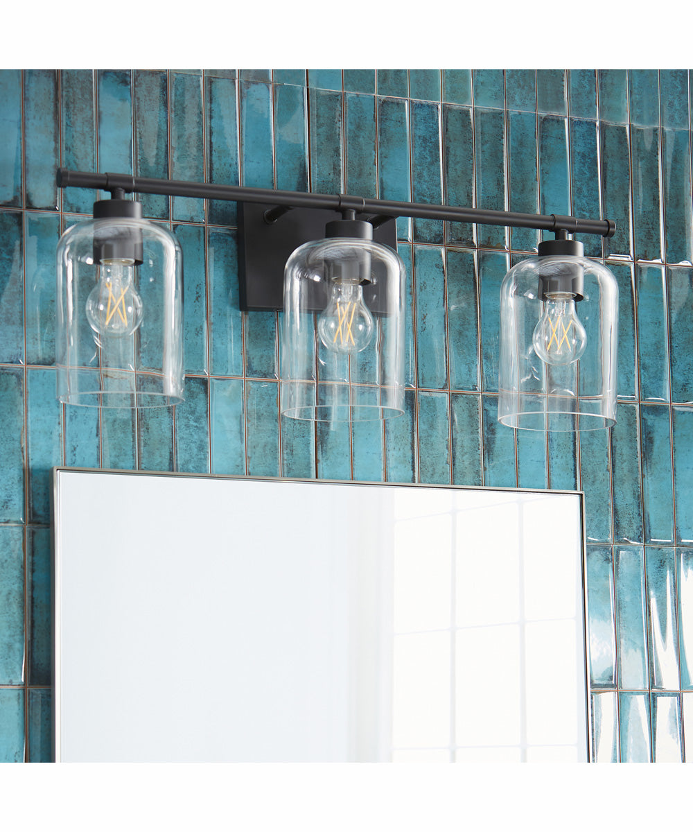 Tribute 3-light Bath Vanity Light Matte Black