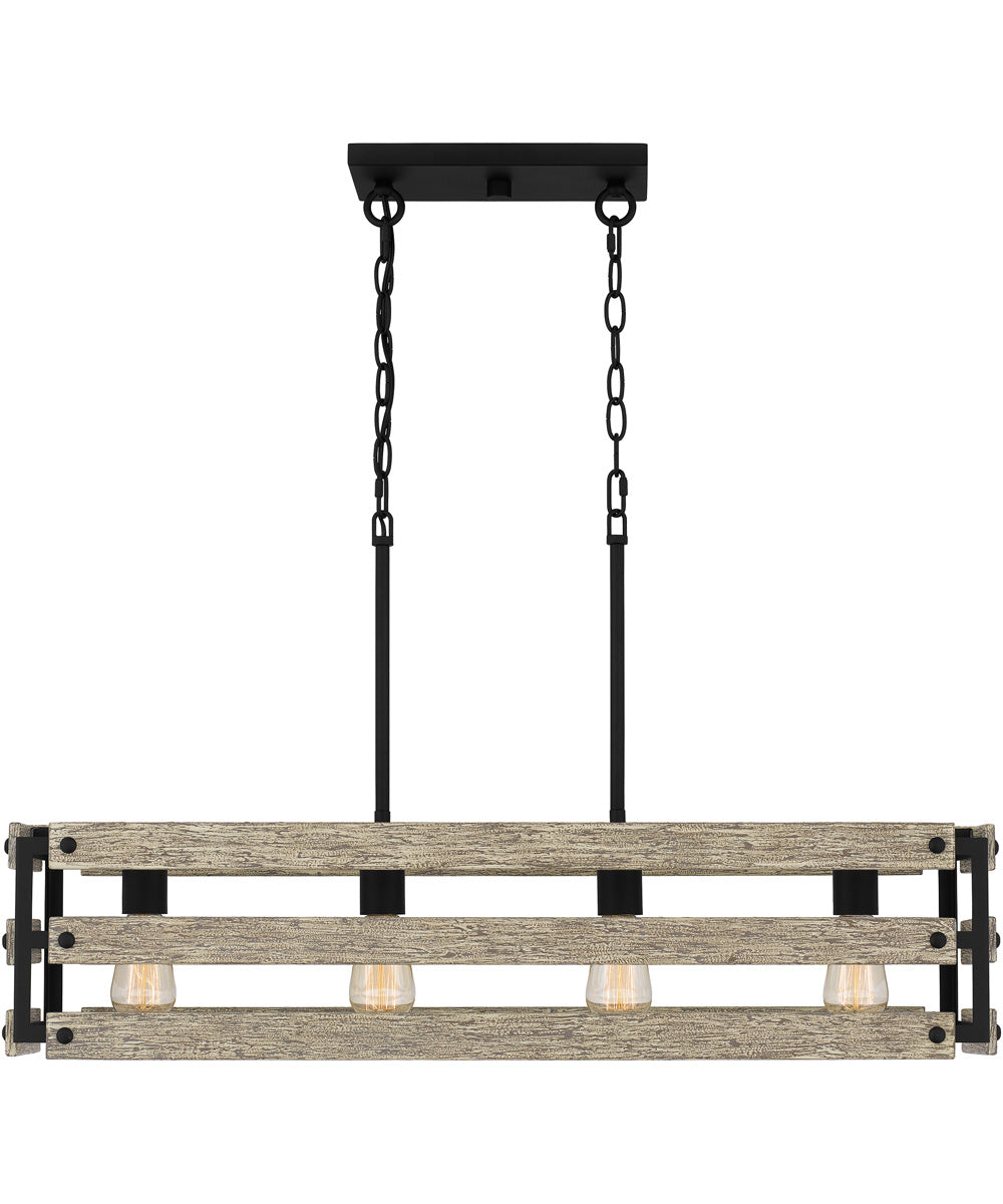 Ashburn 4-light Island Light Earth Black