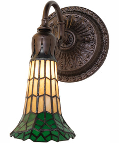 5.5" Wide Stained Glass Pond Lily Wall Sconce