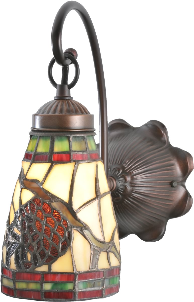 6"W Pinecone Dome Wall Sconce