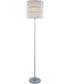Sedlar 1-Light Floor Lamp Ps/Silver W/White Paper Shade