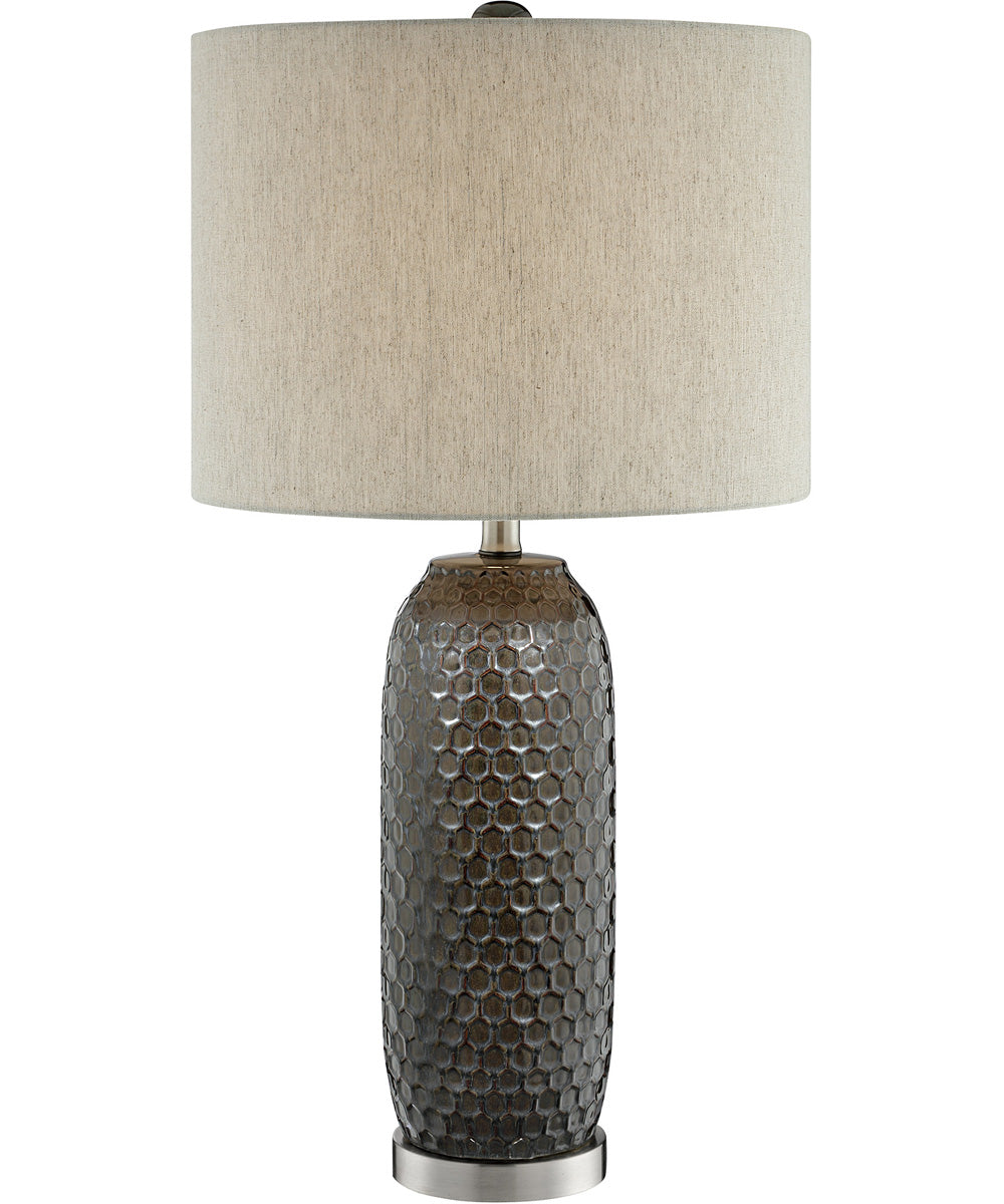 Covington 1-Light Table Lamp Aged Brz Ceramic Body/Linen Shade