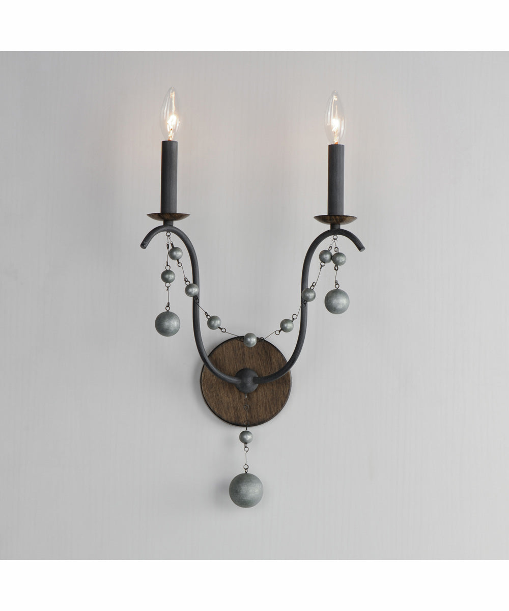 Formosa 2-Light Wall Sconce Golden Noir