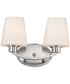 13"W Shelter 2-Light Bath Vanity Satin Nickel