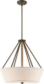 22"W Seneca 4-Light Pendant Mahogany Bronze