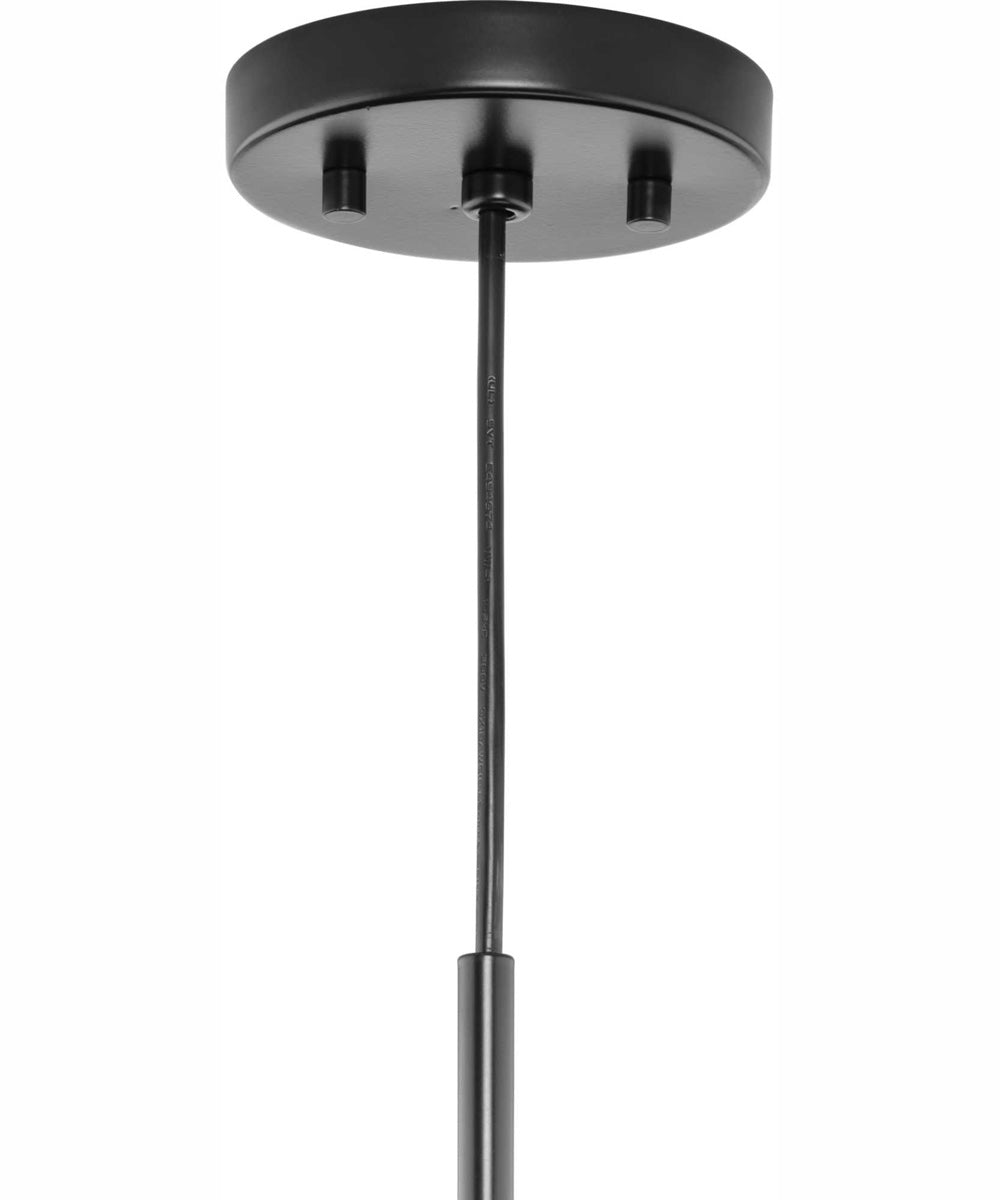 Perimeter 1-Light Mid-Century Modern Pendant with metal Shade Matte Black