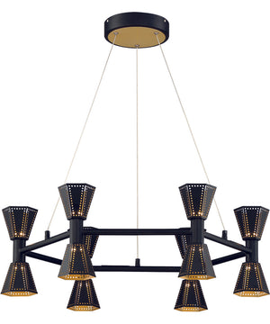 Houston LED Chandelier Black / Gold