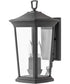 Bromley 2-Light LED Small Outdoor Wall Mount Lantern in Museum Black