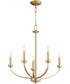 Reyes 5-light Chandelier Aged Brass