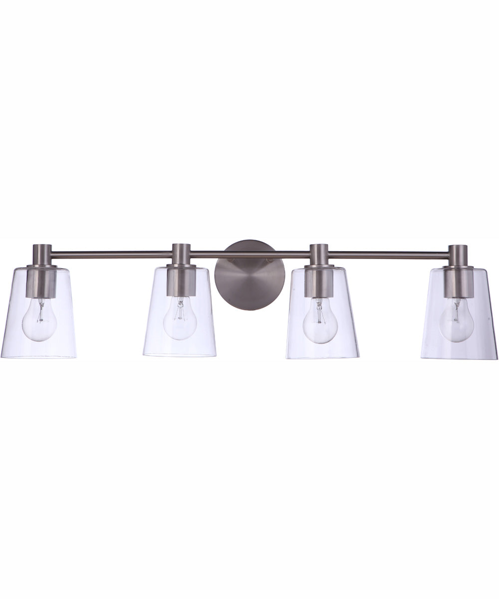 Emilio 4-Light Vanity Brushed Polished Nickel