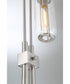 Hagen 2-Light 2-Light Floor Lamp Brushed Nickel/Clear Glass Shade