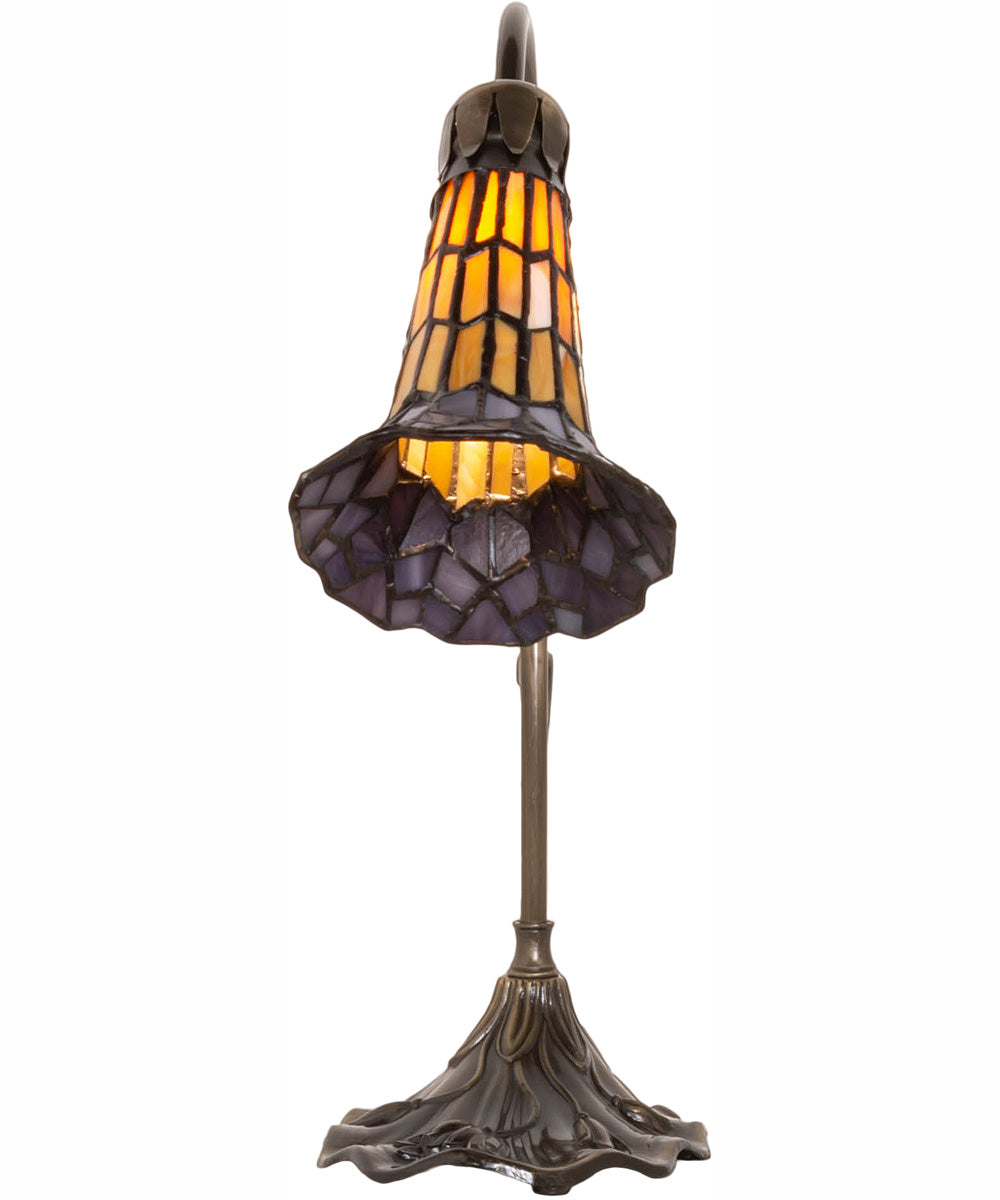 15" High Stained Glass Pond Lily Accent Lamp