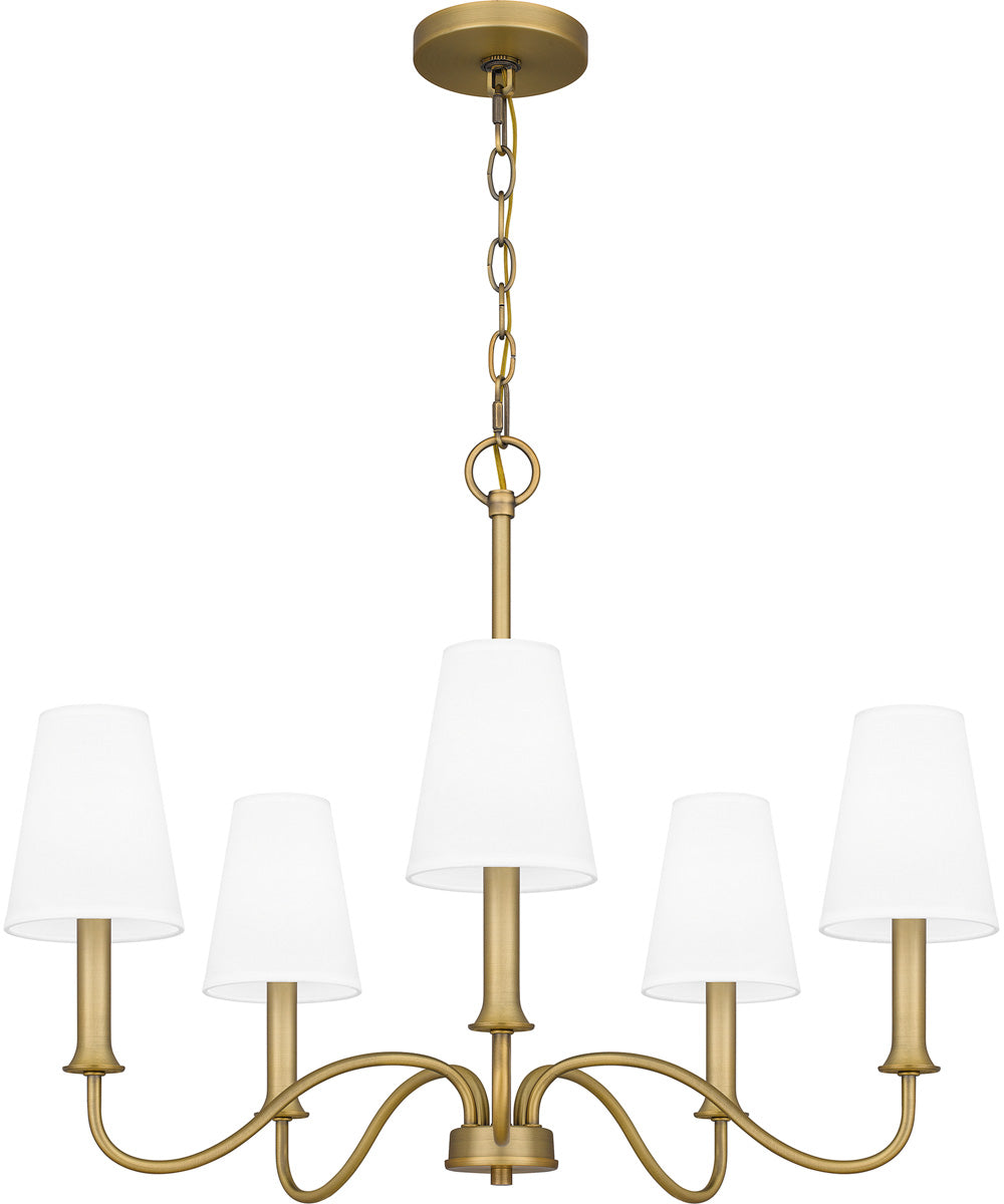 Beatty 5-light Chandelier Aged Brass
