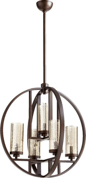 24"W Julian 5-Light Chandelier Oiled Bronze