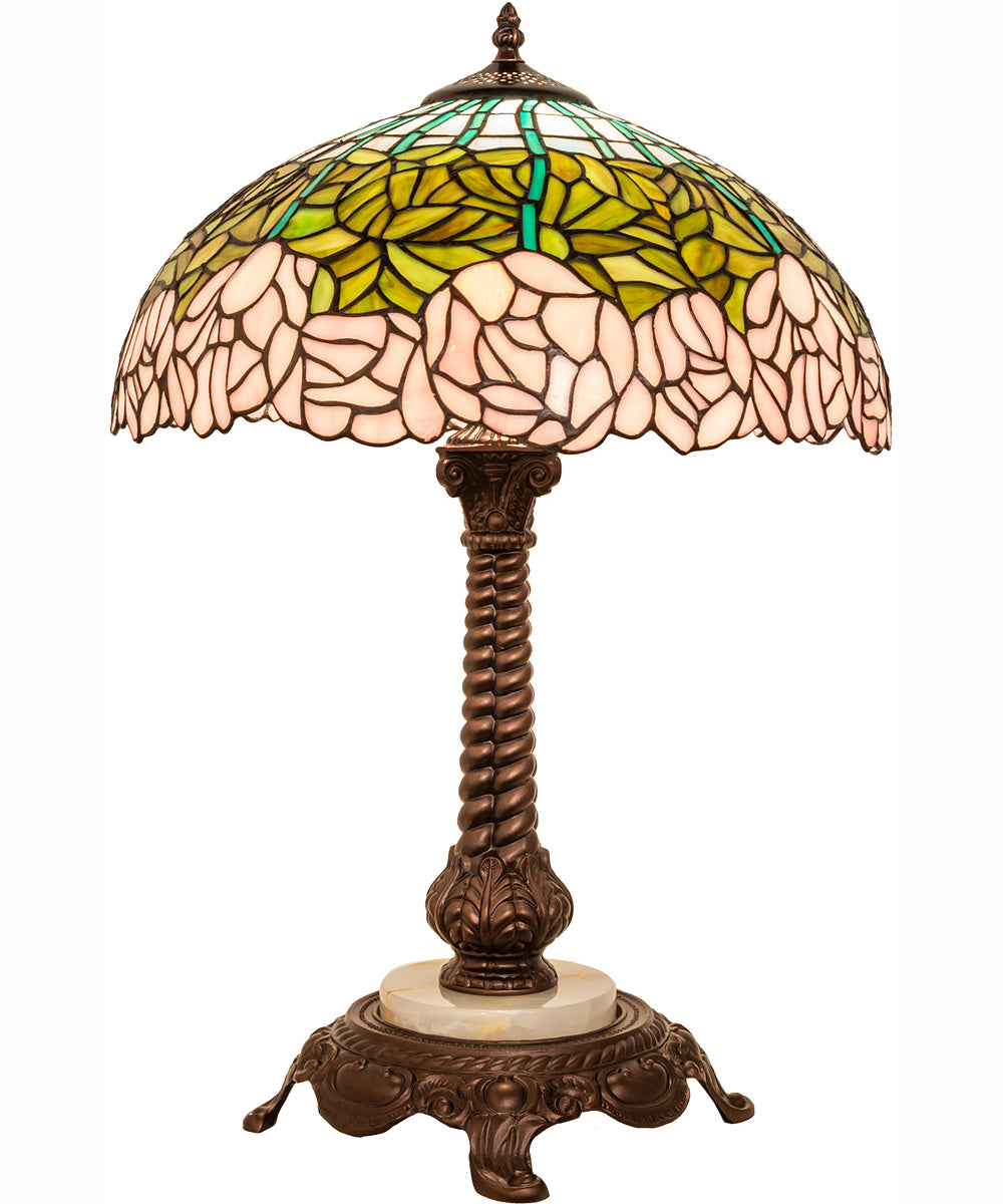 23" Wide Tiffany Cabbage Rose Table Lamp