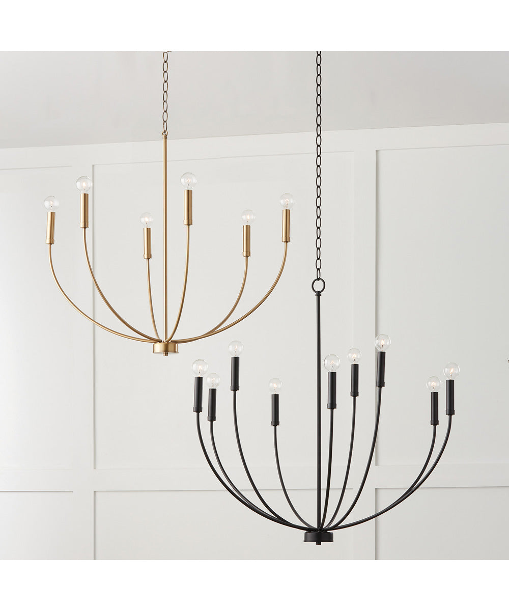 Ansley 9-Light Chandelier Matte Black