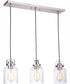 Foxwood 3-Light Pendant Brushed Polished Nickel