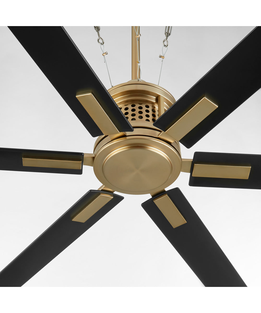 65" Zeus Patio Ceiling Fan Aged Brass