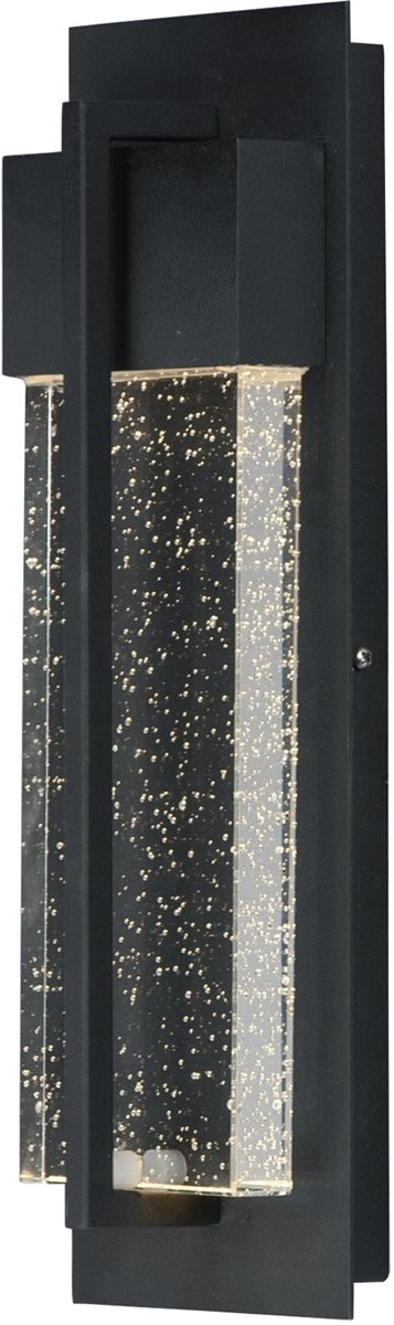 14"H Cascade LED Outdoor Wall Sconce Black