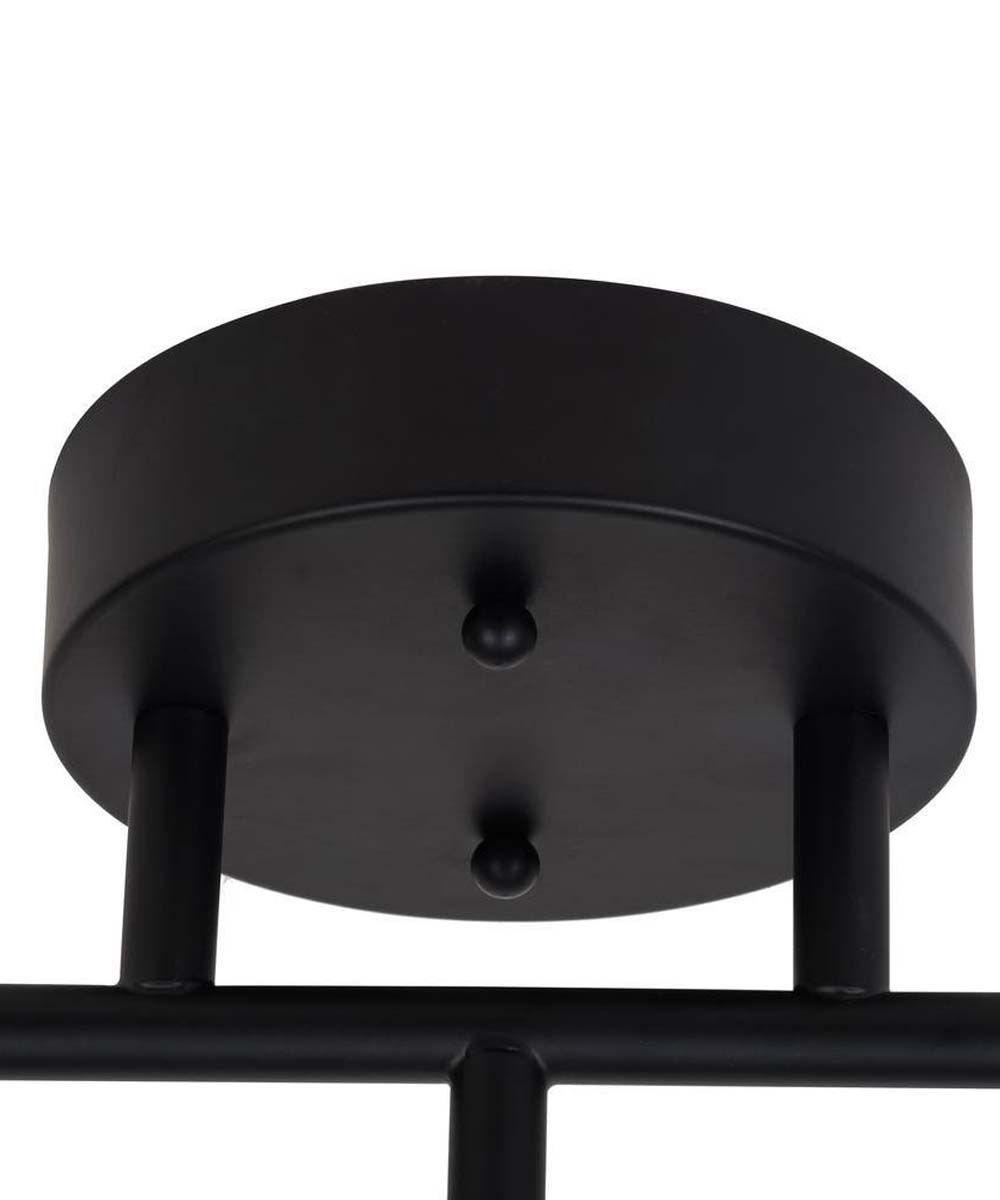 Catalina 23"W 3-Light LED Track Bar Light Fixture, Matte Black with Clear Glass Shades