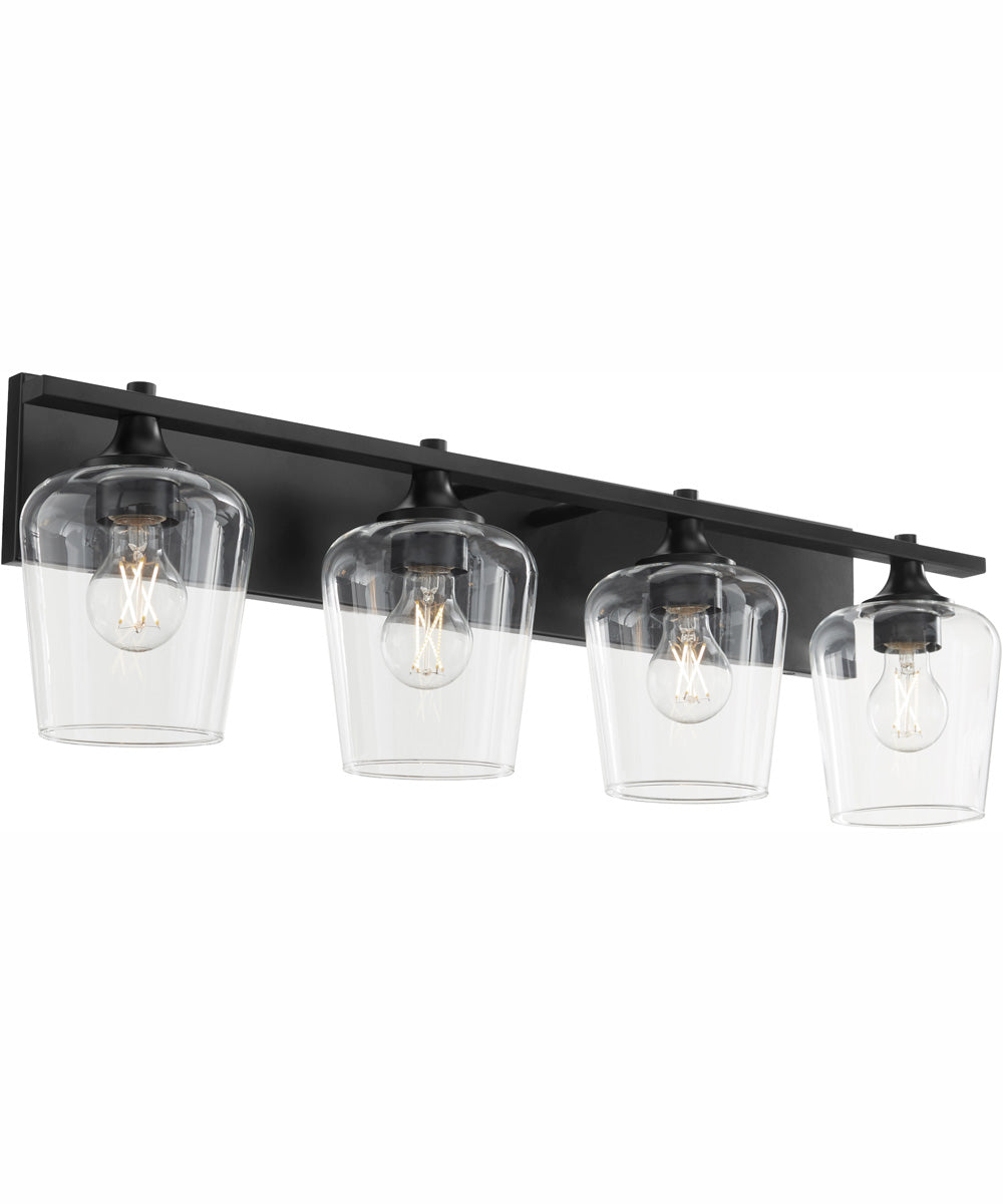 Veno 4-light Bath Vanity Light Matte Black