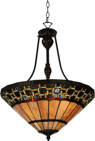 20"W Ilona 3-Light Inverted Pendant Brown