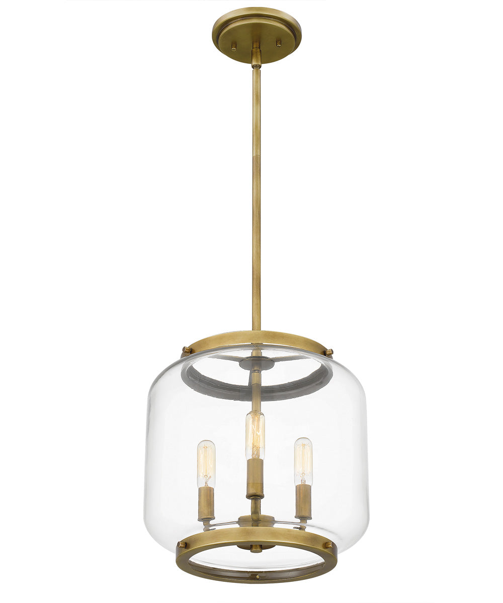 Tapley Small 3-light Mini Pendant Weathered Brass