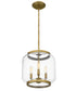 Tapley Small 3-light Mini Pendant Weathered Brass