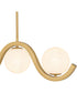 Spherical Large 5-light Island Light Aged Brass