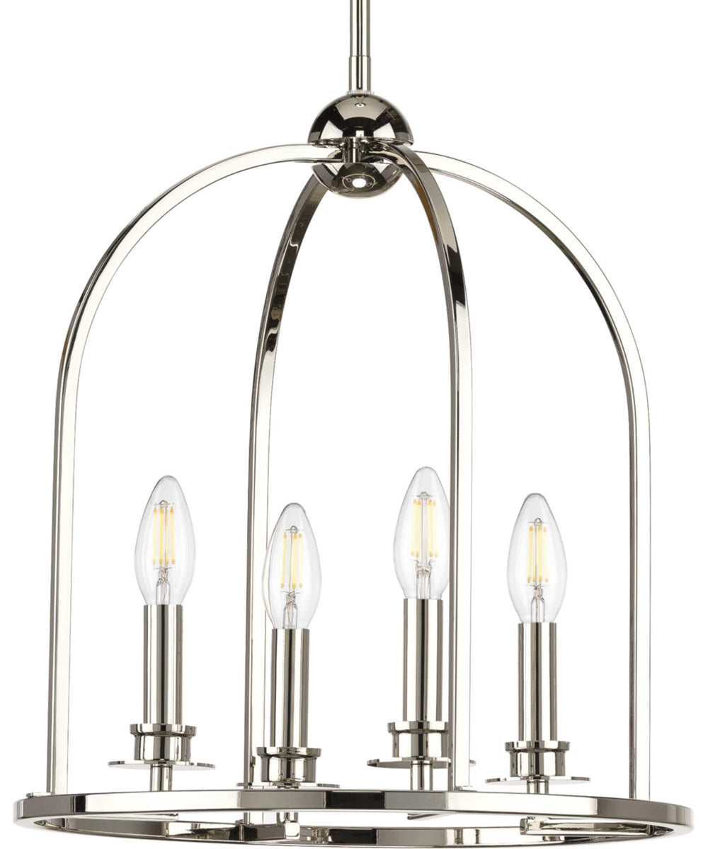Seneca 4-Light Farmhouse Pendant Light Polished Nickel
