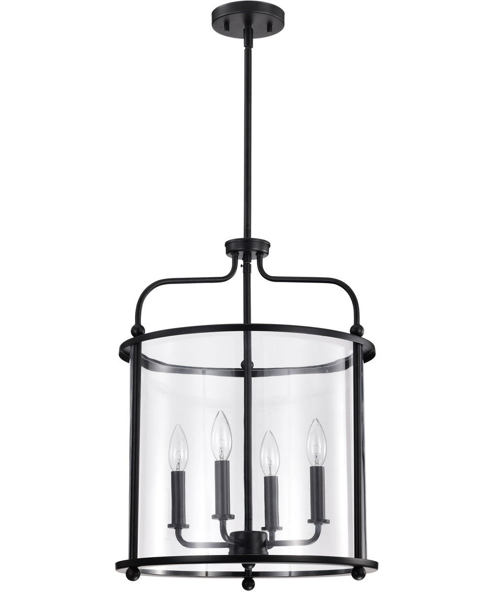 Yorktown 4-Light Pendant Matte Black