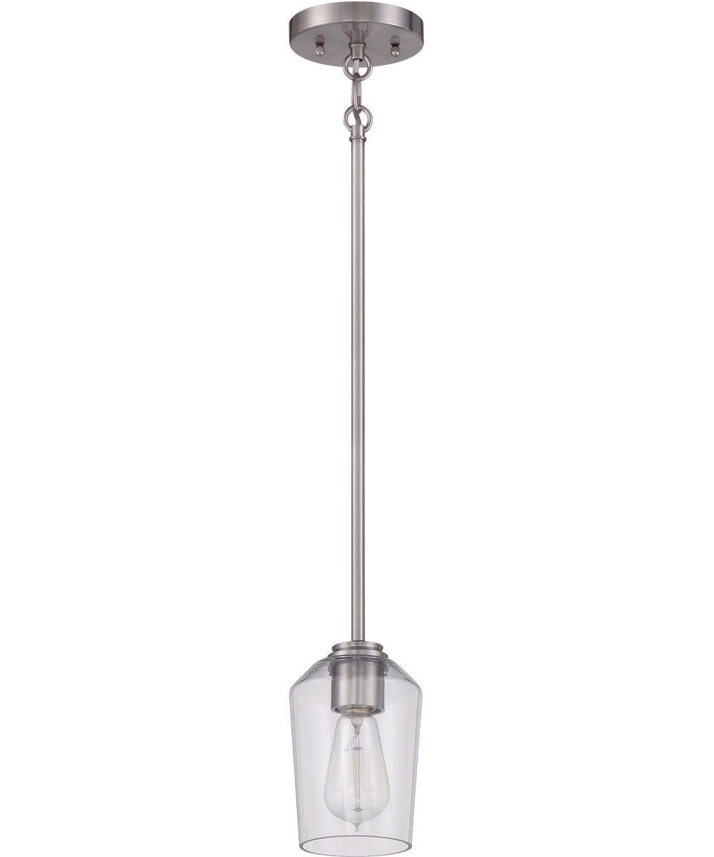 Shayna 1-Light Mini Pendant Brushed Polished Nickel