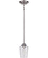 Shayna 1-Light Mini Pendant Brushed Polished Nickel