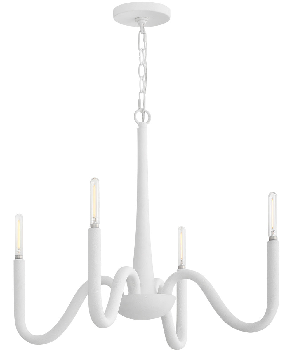 Maris 4-Light Medium Chandelier in Textured Plaster