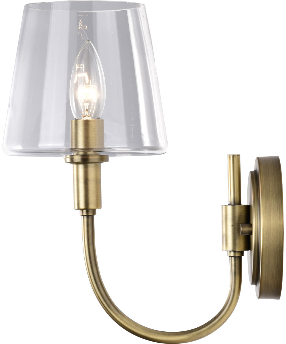 Brookside 1-Light Vanity & Wall Vintage Brass