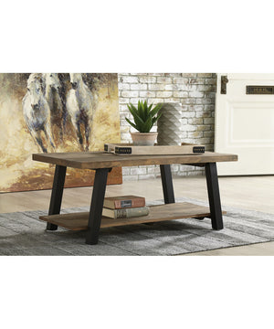 Chanzen Rectangular Cocktail Table Brown/Black